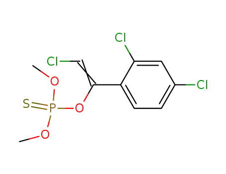 Molecular Structure of 1217-98-7 (Thiophosphoric acid O-[2-chloro-1-(2,4-dichlorophenyl)vinyl]O,O-dimethyl ester)