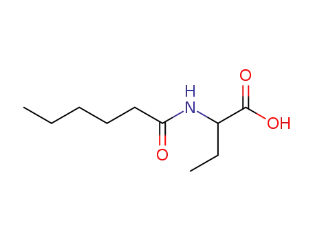 Molecular Structure of 121428-72-6 (Butanoic  acid,  2-[(1-oxohexyl)amino]-)