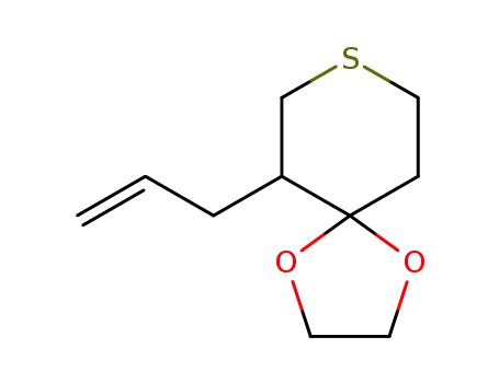 Molecular Structure of 91791-07-0 (6-Allyl-1,4-dioxa-8-thia-spiro[4.5]decane)