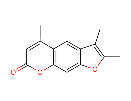 Molecular Structure of 13008-11-2 (2,3,5-trimethylfuro[3,2-g]chromen-7-one)