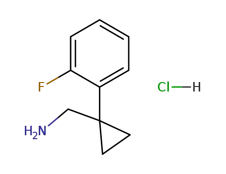 Molecular Structure of 1228878-99-6 (CyclopropaneMethanaMine, 1-(2-fluorophenyl)-, hydrochloride)