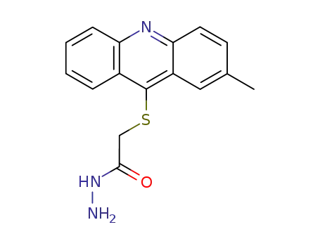 Molecular Structure of 129885-05-8 (2-[(2-methylacridin-9-yl)sulfanyl]acetohydrazide)