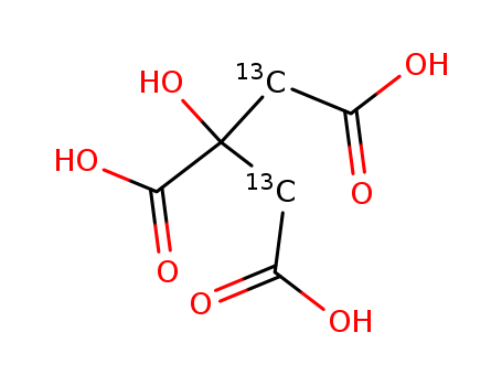 1,2,3-Propane-1,3-13C2-tricarboxylicacid, 2-hydroxy- (9CI)