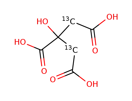 1,2,3-Propane-1,3-13C2-tricarboxylicacid, 2-hydroxy- (9CI)
