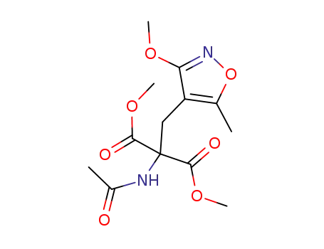 2-Acetylamino-2-(3-methoxy-5-methyl-isoxazol-4-ylmethyl)-malonic acid dimethyl ester