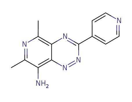 Molecular Structure of 121845-82-7 (5,7-dimethyl-3-(pyridin-4-yl)pyrido[3,4-e][1,2,4]triazin-8-amine)
