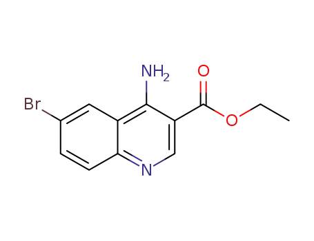 Molecular Structure of 1215605-17-6 (4-Amino-6-bromoquinoline-3-carboxylic acid ethyl ester)