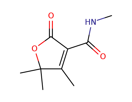 Molecular Structure of 34494-98-9 (4,5,5-trimethyl-2-oxo-2,5-dihydrofuran-3-carboxylic acid N-methylamide)