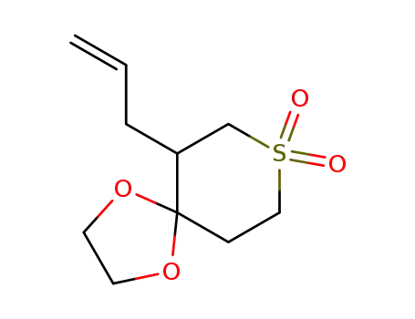 Molecular Structure of 91791-12-7 (6-allyl-1,4-dioxa-8-thiaspiro<4,5>-decane 8,8-dioxide)