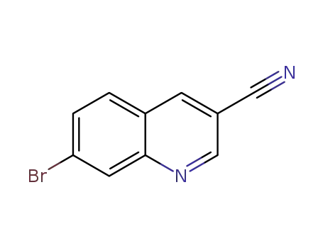 Molecular Structure of 1375108-40-9 (7-BroMo-quinoline-3-carbonitrile)