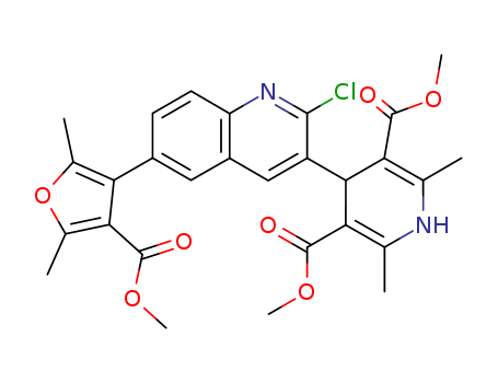 3,5-Pyridinedicarboxylicacid,4-[2-chloro-6-[4-(methoxycarbonyl)-2,5-dimethyl-3-furanyl]-3-quinolinyl]-1,4-dihydro-2,6-dimethyl-,3,5-dimethyl ester