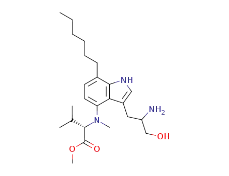 (S)-2-{[3-(2-Amino-3-hydroxy-propyl)-7-hexyl-1H-indol-4-yl]-methyl-amino}-3-methyl-butyric acid methyl ester