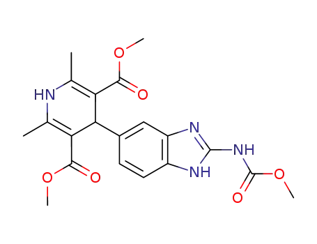 Molecular Structure of 121497-18-5 (dimethyl 4-{2-[(methoxycarbonyl)amino]-1H-benzimidazol-6-yl}-2,6-dimethyl-1,4-dihydropyridine-3,5-dicarboxylate)
