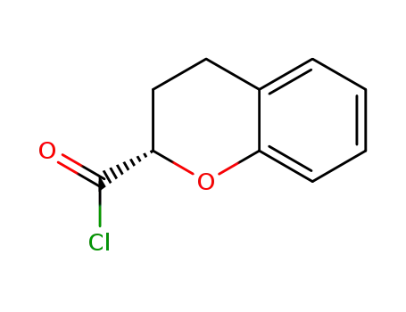 Molecular Structure of 130049-78-4 (2H-1-Benzopyran-2-carbonylchloride,3,4-dihydro-,(2S)-(9CI))