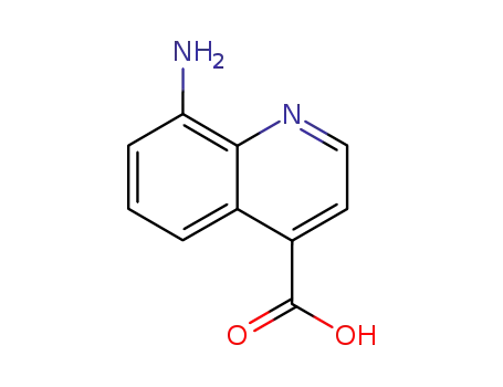 Molecular Structure of 121689-23-4 (4-Quinolinecarboxylicacid,8-amino-(9CI))