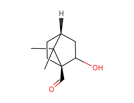 Molecular Structure of 459124-79-9 ((1S,4R)-2-Hydroxy-7,7-dimethyl-bicyclo[2.2.1]heptane-1-carbaldehyde)