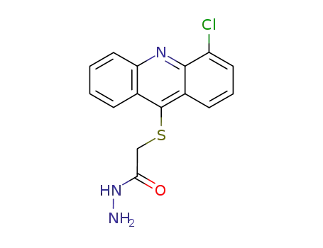 Molecular Structure of 129885-00-3 (2-[(4-chloroacridin-9-yl)sulfanyl]acetohydrazide)