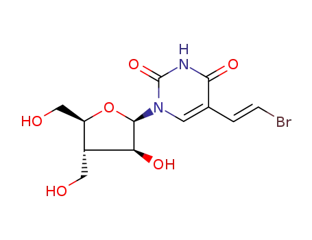 2,4(1H,3H)-Pyrimidinedione, 5-(2-bromoethenyl)-1-(3-deoxy-3-(hydroxymethyl)-beta-D-arabinofuranosyl)-, (E)-