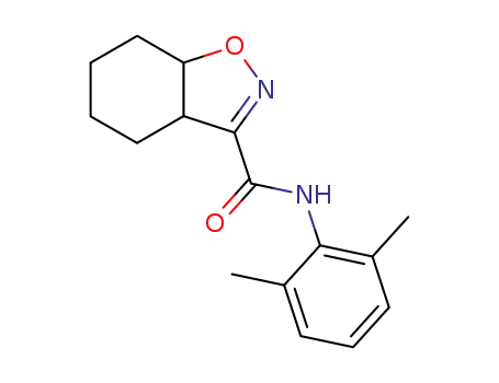 Molecular Structure of 130403-06-4 (N-(2,6-dimethylphenyl)-3a,4,5,6,7,7a-hexahydro-1,2-benzisoxazole-3-carboxamide)