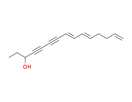 Molecular Structure of 13028-53-0 ((8E,10E)-8,10,14-Pentadecatriene-4,6-diyn-3-ol)