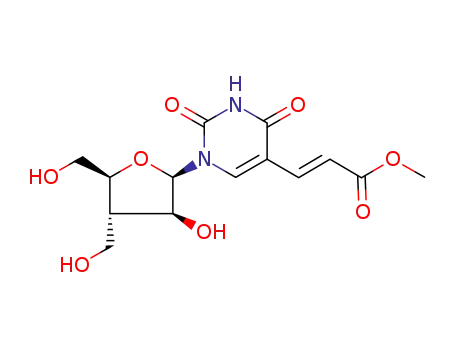 (E)-5-(2-(Methoxycarbonyl)vinyl)-1-(3-deoxy-3-C-(hydroxymethyl)-beta-D-arabino-pentofuranosyl)uracil