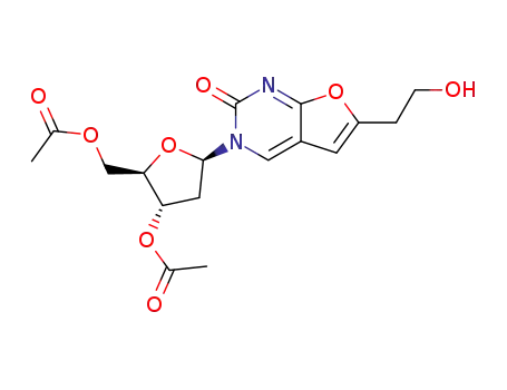 3-(3,5-Di-O-acetyl-2-deoxy-β-D-erythro-pentofuranosyl)-6-(2-hydroxyethyl)furano<2,3-d>pyrimidin-2-one