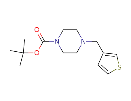 Molecular Structure of 77278-71-8 (4-(3-Thienylmethyl)-1-piperazinecarboxylic acid 1,1-dimethylethyl ester)
