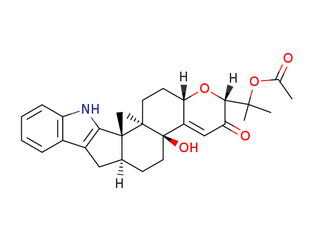 2H-Pyrano[2'',3'':5',6']benz[1',2':6,7]indeno[1,2-b]indol-3(4bH)-one,2-[1-(acetyloxy)-1-methylethyl]-5,6,6a,7,12,12b,12c,13,14,14a-decahydro-4b-hydroxy-12b,12c-dimethyl-,(2R,4bS,6aS,12bS,12cR,14aS)-