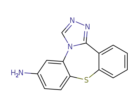 Molecular Structure of 122033-01-6 (Dibenzo(b,f)-1,2,4-triazolo(4,3-d)(1,4)thiazepin-6-amine)
