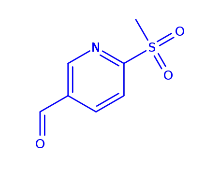 Molecular Structure of 1221792-08-0 (6-(Methylsulfonyl)nicotinaldehyde)