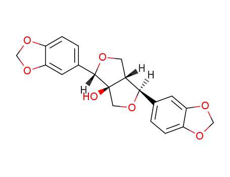 1H,3H-Furo[3,4-c]furan-3a(4H)-ol,1,4-bis(1,3-benzodioxol-5-yl)dihydro-, (1S,3aS,4S,6aR)-