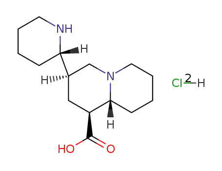 (9a<i>R</i>)-3<i>c</i>-((<i>S</i>)-[2]piperidyl)-(9a<i>r</i>)-octahydro-quinolizin-1<i>c</i>-carboxylic acid ; dihydrochloride