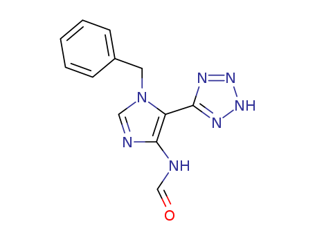 Formamide,N-[1-(phenylmethyl)-5-(2H-tetrazol-5-yl)-1H-imidazol-4-yl]- cas  13015-29-7