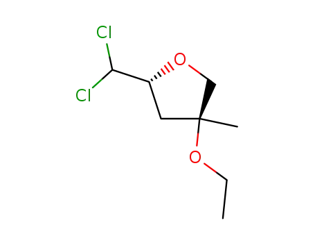 Furan, 2-(dichloromethyl)-4-ethoxytetrahydro-4-methyl-, trans- (9CI)