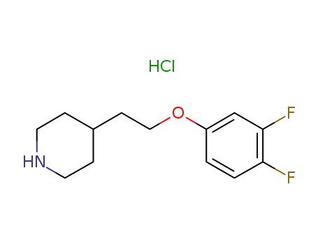 Molecular Structure of 1057343-41-5 (4-[2-(3,4-Difluorophenoxy)ethyl]piperidinehydrochloride)