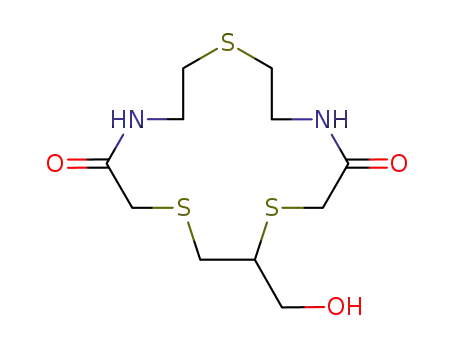 3-hydroxymethyl-7,13-diaza-1,4,10-trithiacyclopentadecane-6,14-dione