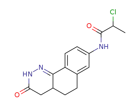 Molecular Structure of 121866-04-4 (2-chloro-N-(3-oxo-2,3,4,4a,5,6-hexahydrobenzo[h]cinnolin-8-yl)propanamide)