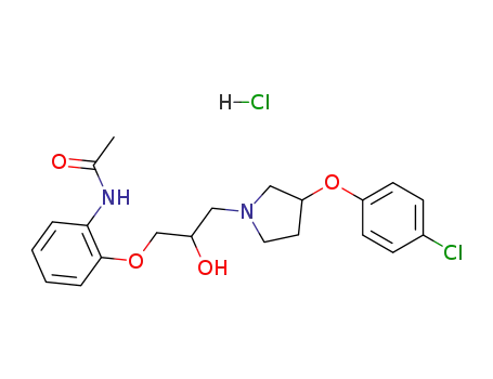 N-(2-{3-[3S-(4-Chloro-phenoxy)-pyrrolidin-1-yl]-2S-hydroxy-propoxy}-phenyl)-acetamide hydrochloride