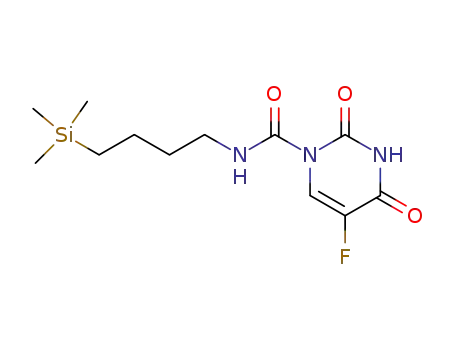 Molecular Structure of 122100-47-4 (5-fluoro-2,4-dioxo-N-[4-(trimethylsilyl)butyl]-3,4-dihydropyrimidine-1(2H)-carboxamide)
