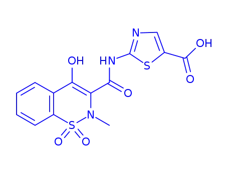 Molecular Structure of 130262-93-0 (5Carboxy Meloxicam)