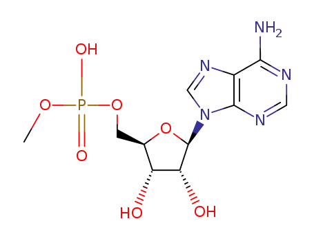 Molecular Structure of 13039-54-8 (adenosine 5'-(O-methylphosphate))