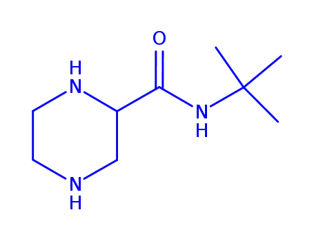 N-tert-ブチルピペラジン-2-カルボキサミド(tert-ブチル基はアミドの窒素原子に付く)