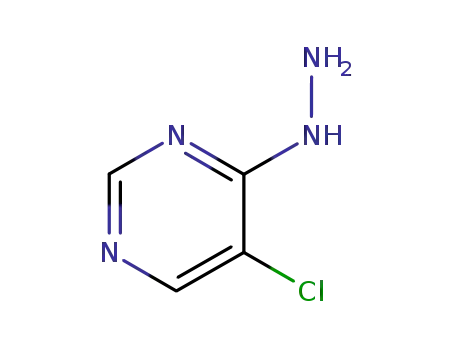 Molecular Structure of 122082-97-7 (4(1H)-Pyrimidinone, 5-chloro-, hydrazone (9CI))