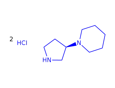 Molecular Structure of 1219979-84-6 (1-(3-Pyrrolidinyl)-piperidine 2HCl)