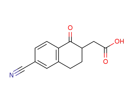 6-cyano-1-oxo-1,2,3,4-tetrahydronaphth-2-yl acetic acid