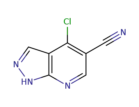 4-chloro-1H-pyrazolo[3,4-b]pyridine-5-carbonitrile