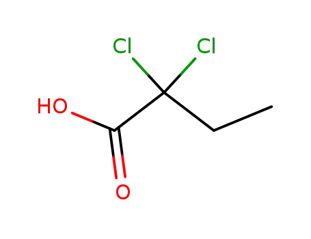 Molecular Structure of 13023-00-2 (2,2-Dichlorobutanoic acid)