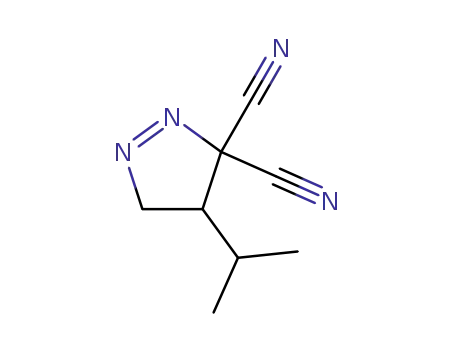 Molecular Structure of 22150-65-8 (3H-Pyrazole-3,3-dicarbonitrile,4,5-dihydro-4-(1-methylethyl)-(9CI))