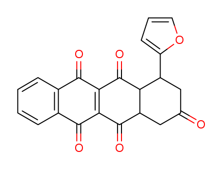 2,5,6,11,12(1H)-Naphthacenepentone,4-(2-furanyl)-3,4,4a,12a-tetrahydro-