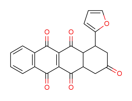 Molecular Structure of 130598-03-7 (4-furan-2-yl-3,4,4a,12a-tetrahydrotetracene-2,5,6,11,12(1H)-pentone)